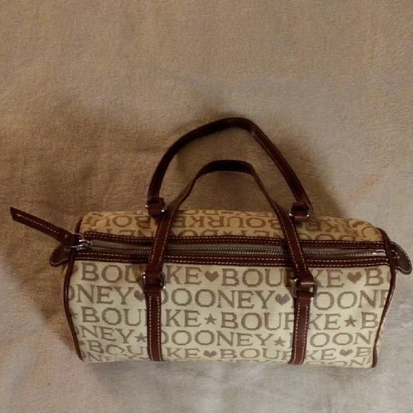 Dooney & Bourke Brown Logo Barrel Bag - Picture 5 of 16